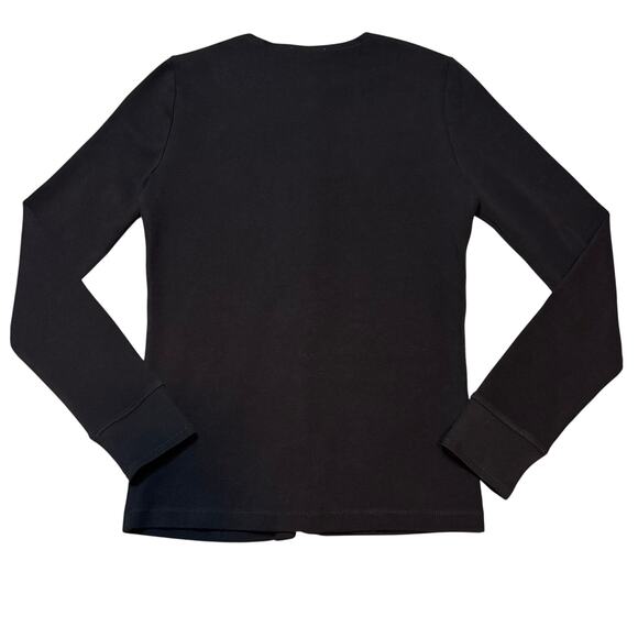 Madewell Black Cotton Blend Button Front Cardigan Sweater XS NWT - Picture 3 of 6